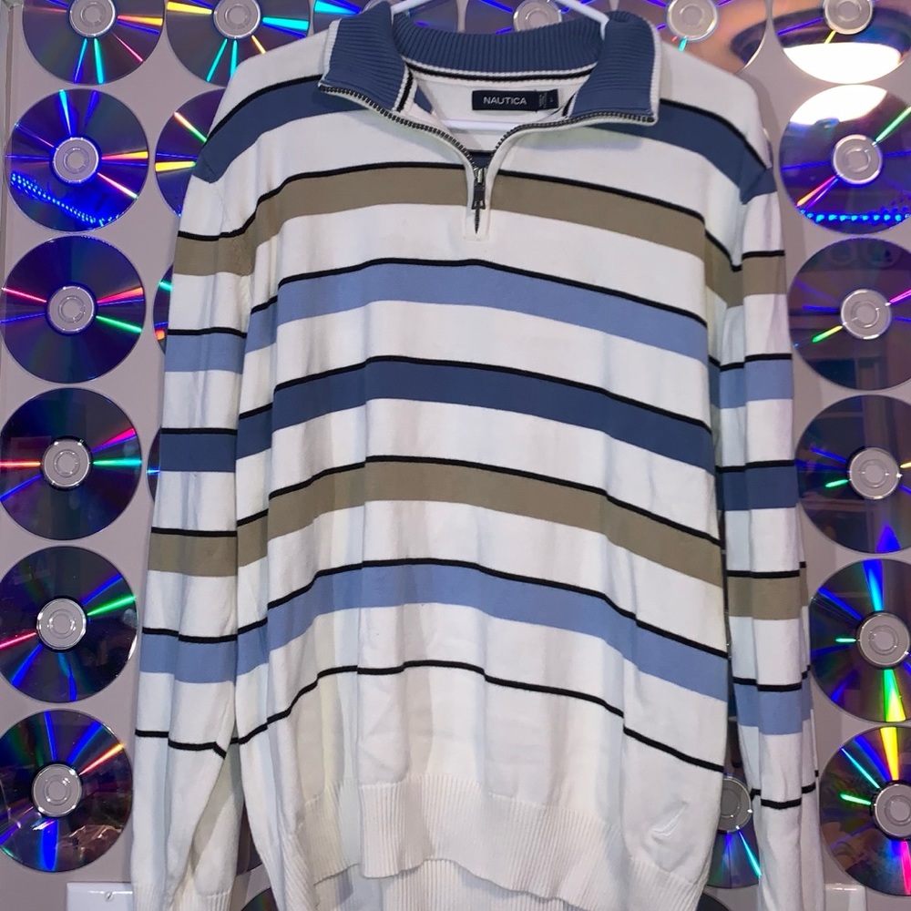 🦋3 for $20🦋 Nautica Quarter Zip Sweater- L